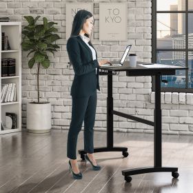 Automatic manual height-adjustable steel table lifting standing and standing computer desk suitable for sitting