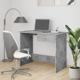 Desk Concrete Gray 39.4"x19.7"x29.9" Engineered Wood