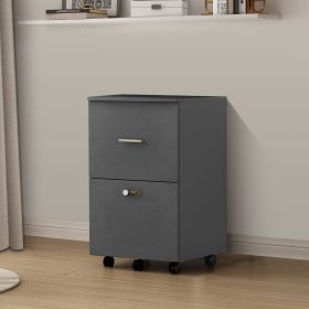 File cabinet with two drawers with lock,Hanging File Folders A4 or Letter Size (Color: as Pic)